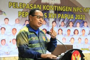 Lepas Kontingen Kontingen NPC NTT ke Peparnas XVI Papua 2021, Ini Pesan Wagub.Nae Soi